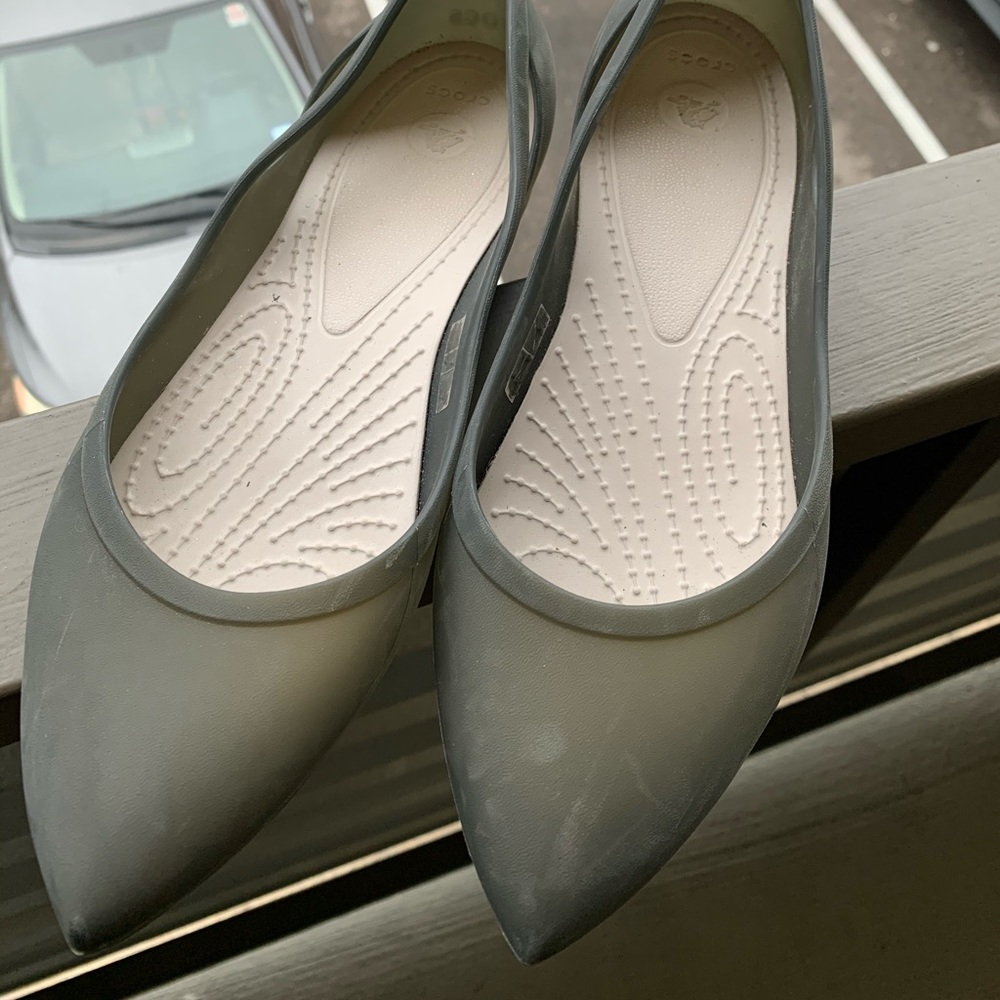CROCS flats olive green